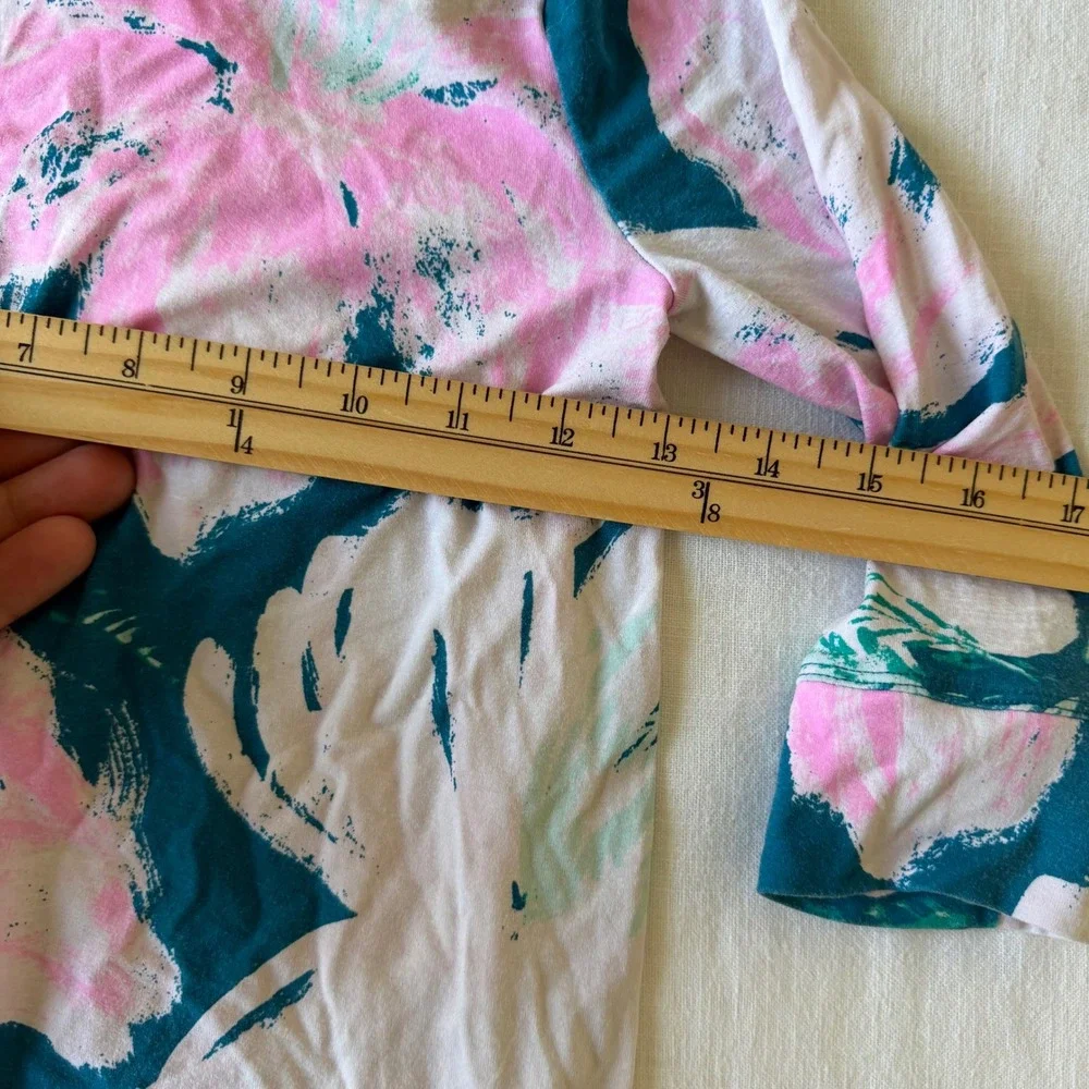 Lilly Pulitzer Girls Sophie Dress Pans Garden Pink Teal Floral Size Large 8-10‎